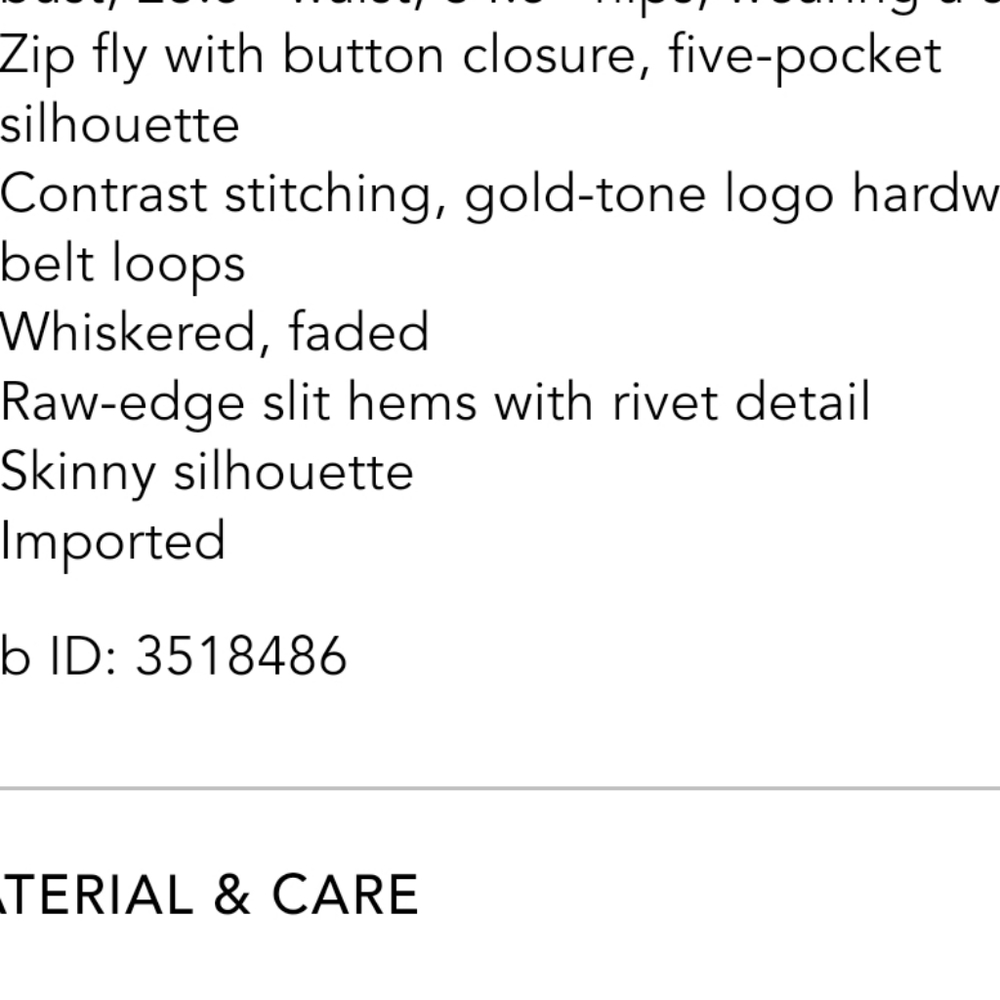 Frame Le Skinny De Jeanne Slit Rivet Raw-edge Jeans in Fayette - Picture 8 of 9